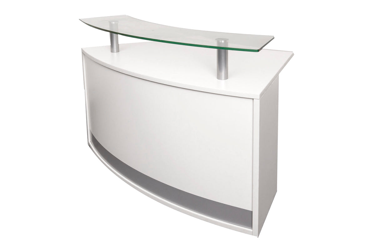 Sonic Flexi Reception Counter - Adjustable Height Modern Reception Desk for Offices, Hotels & Clinics - Durable & Stylish Front Desk Solution for Professional Spaces