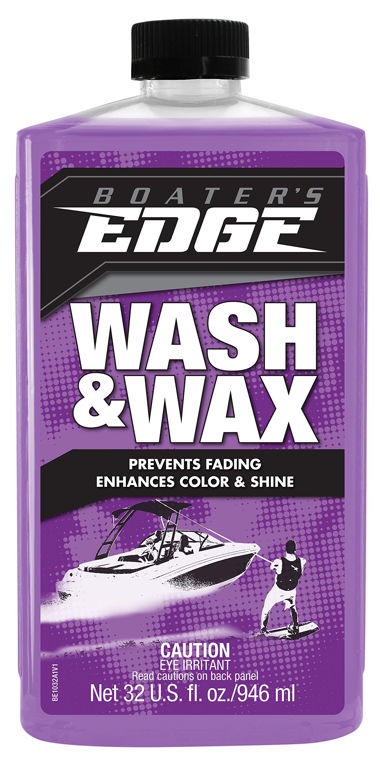 BOATER'S EDGE Wash & Wax - One-Step Marine Cleaner & Wax Sealer for Boats, Cars & RVs - 32 oz (BE1032) - Cleans, Protects & Shines - Perfect for Marine, Auto & RV Detailing