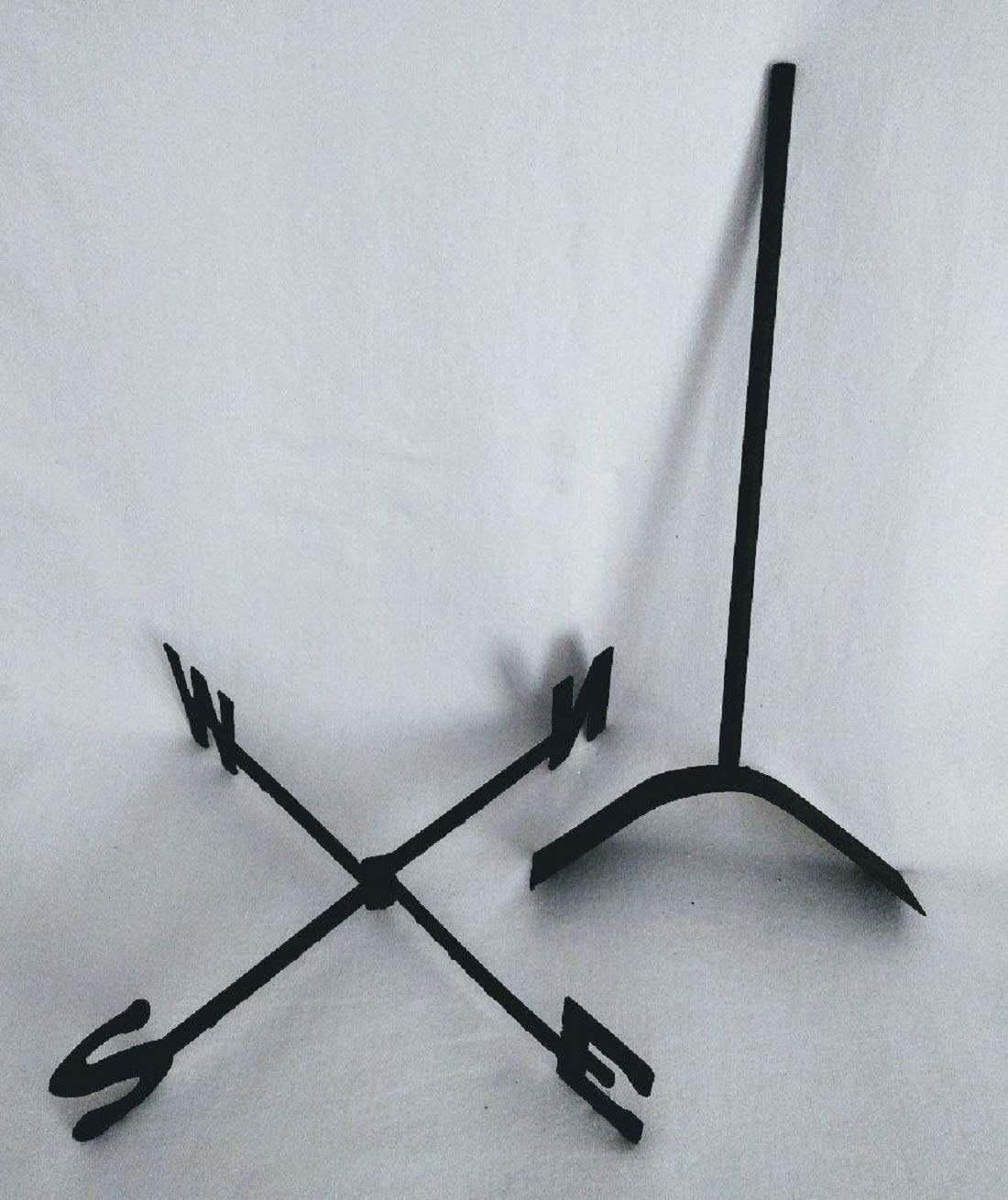 Beagle Roof Mount Weathervane - Black Wrought Iron Look Weather Vane for Garden, Farmhouse, or Barn Decoration - Outdoor Home & Yard Ornament
