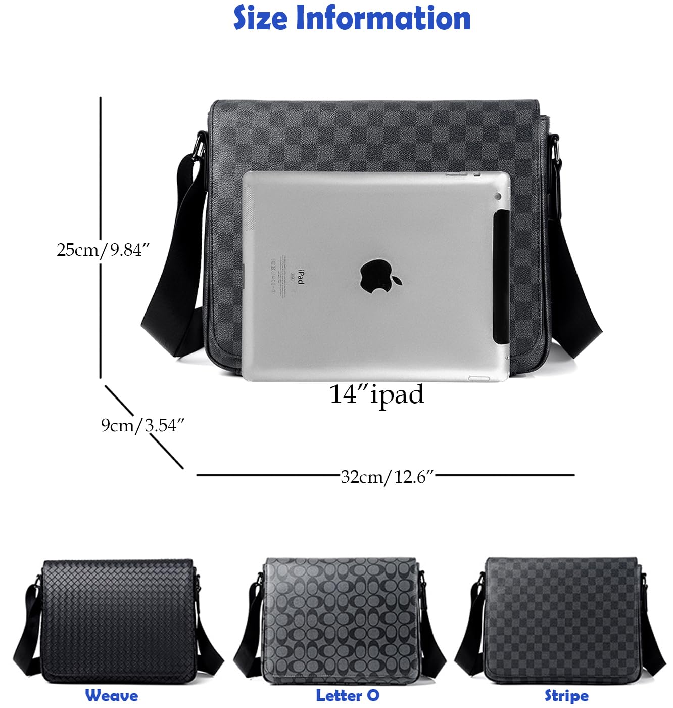 Premium Men's Leather Shoulder Bag - Waterproof & Anti-Scratch Crossbody Messenger Bag for Work, Travel & Daily Use