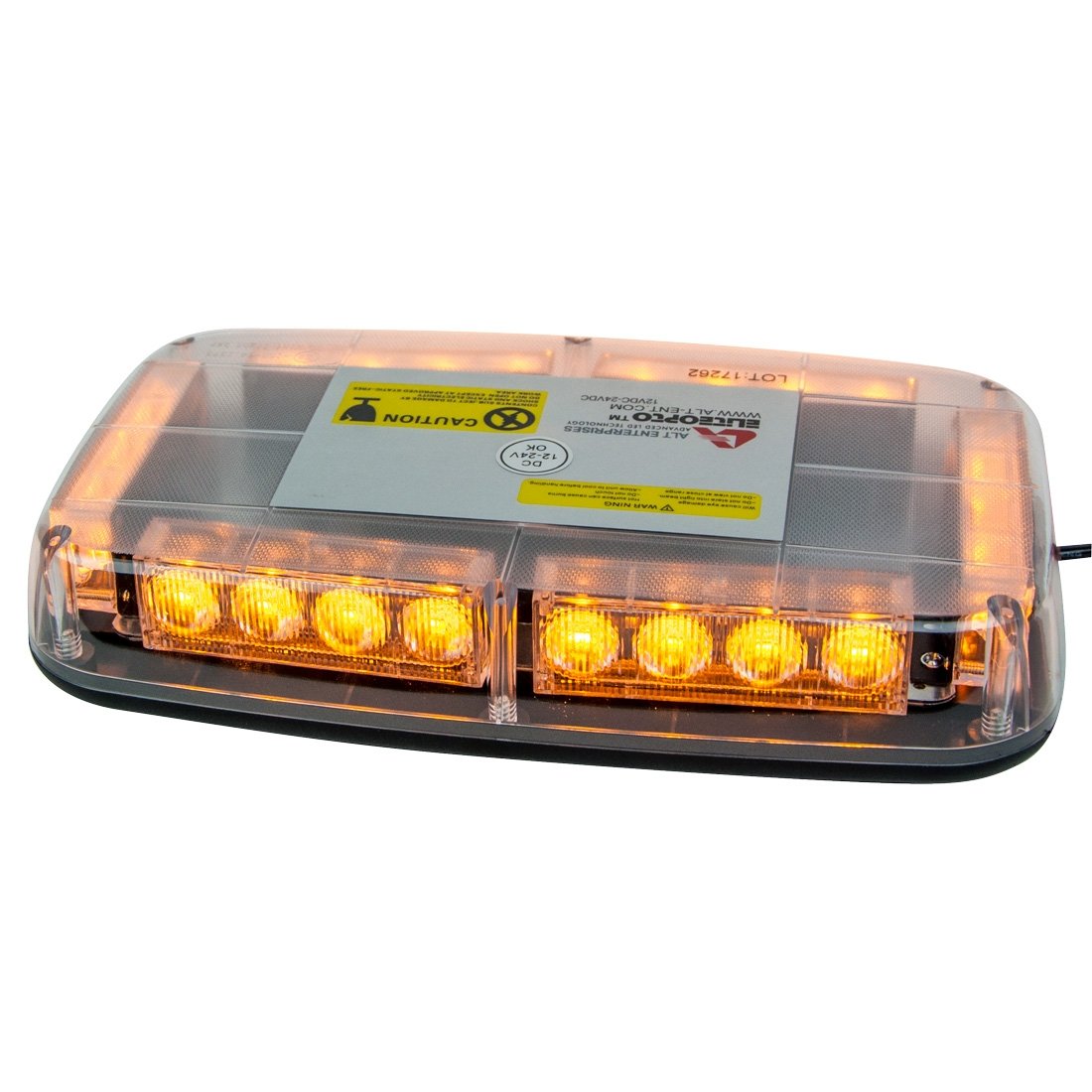 Alt Amber Emergency Warning LED Mini Bar - Portable Safety Light for Vehicles, Roadside Emergencies, Construction Sites & Hazard Warnings