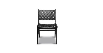 Premium Teak & Leather Dining Chair - Handcrafted Solid Wood & Genuine Leather - Perfect for Dining Room, Kitchen, or Restaurant Use