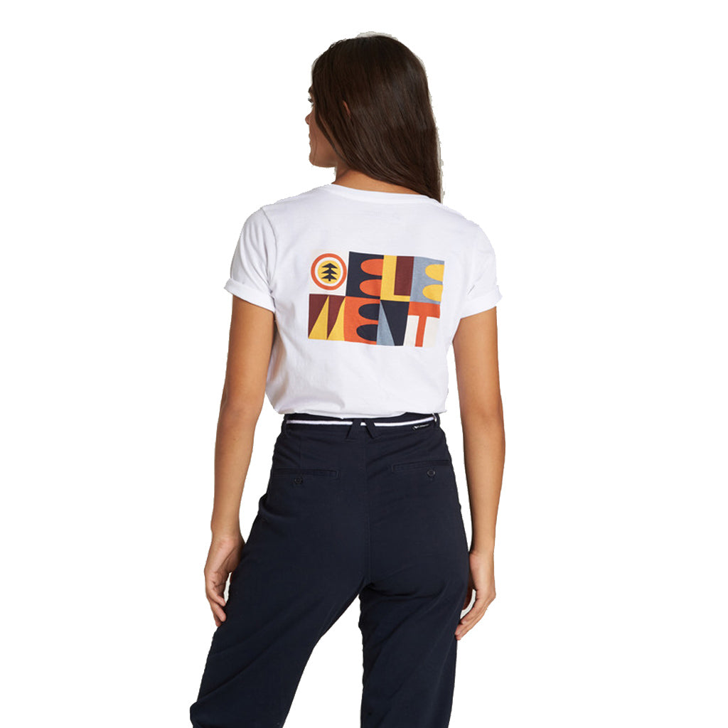 Element Women's Barren Tee - Soft Cotton Short Sleeve T-Shirt for Casual Wear & Everyday Outfits | White