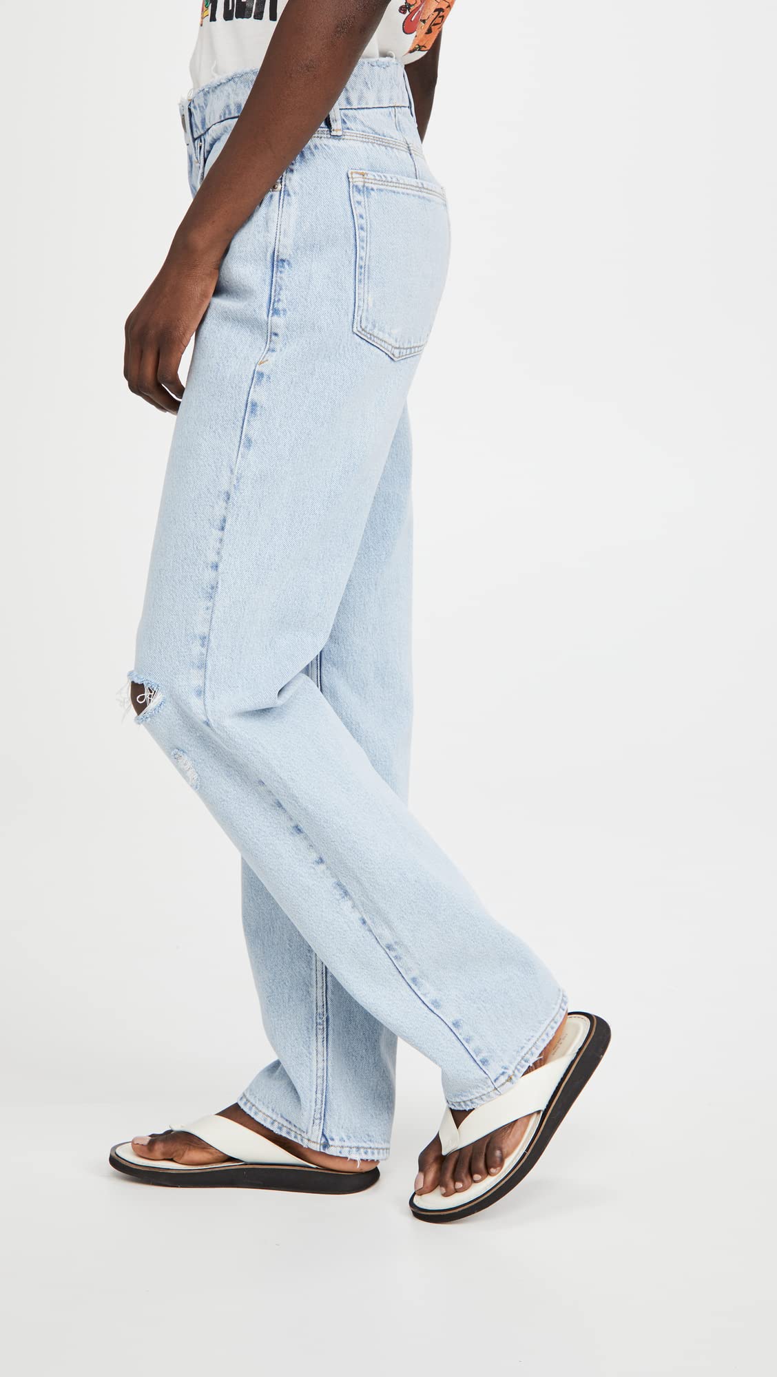 Good American Women's Good 90's High Waist Straight Leg Jeans - Vintage Denim for Casual Wear, Date Night & Everyday Outfits