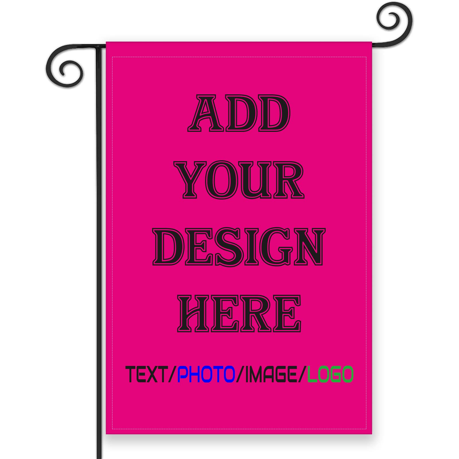 Custom Personalized Double-Sided Garden Flag with Photo - 12.5