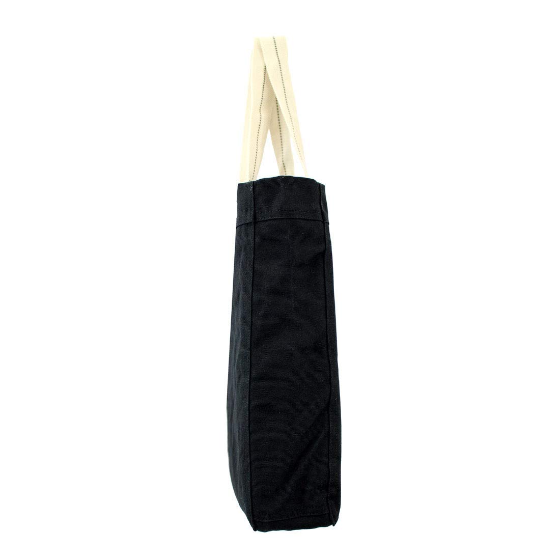 Stylish Black Cotton Shoulder Tote Bag with Owl Print - Perfect for Travel, Beach & Everyday Use