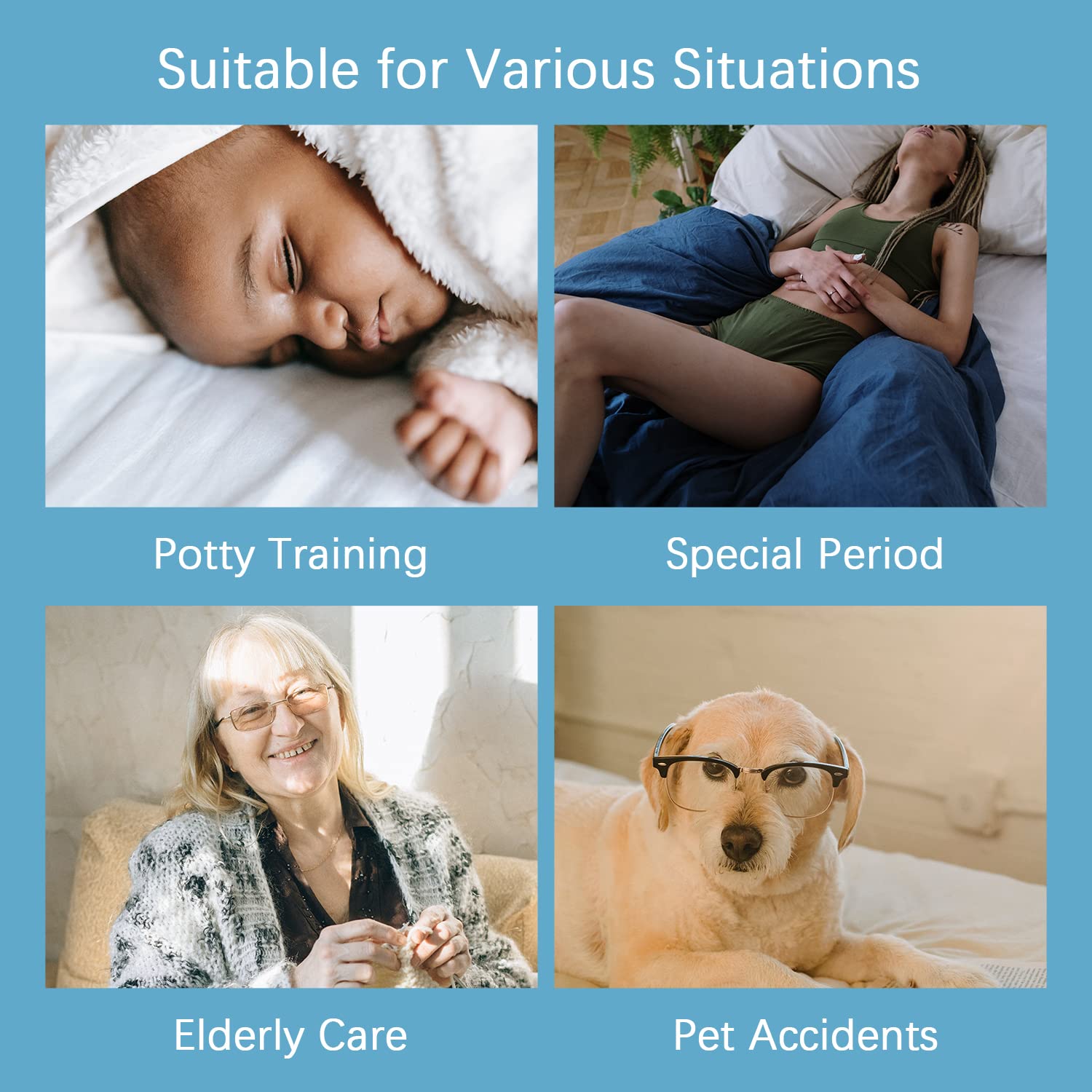 Waterproof Queen Size Zippered Mattress Protector - 6-Sided Fully Encased Bed Cover for Pets & Kids, Urine Proof, Fits 10-13 Inch Mattress Depth - Perfect for Allergy Protection, Bedwetting & Pet Accidents