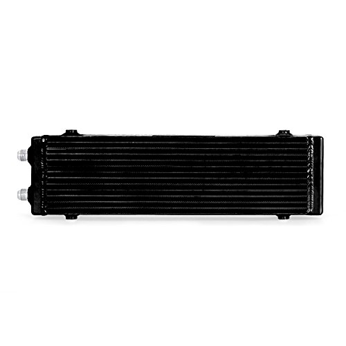 Mishimoto Universal Dual Pass Bar & Plate Oil Cooler Heat Exchanger - Large Size, Black - Perfect for High-Performance Vehicles & Racing Applications