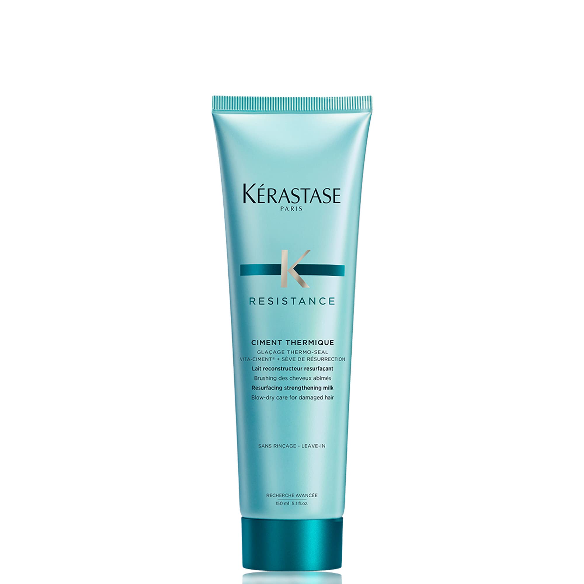 Kerastase Resistance Ciment Thermique Hair Serum & Blow Dry Primer - Heat Protectant for Damaged Hair | Reduces Breakage & Hydrates | Works for All Hair Types | Perfect for Styling, Blowouts & Daily Heat Protection