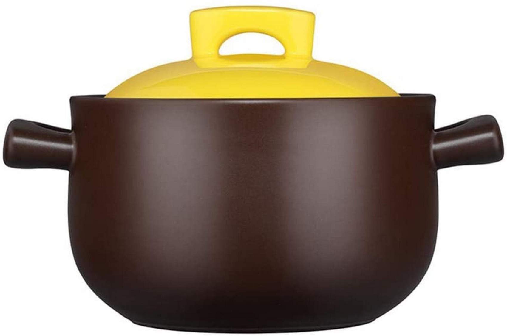 UWY Terracotta Stew Pot with Lid - 3.8L Heat Retention Casserole Dish for Energy Efficient Cooking | Easy to Clean Clay Cookware | Perfect for Slow Cooking, Braising & Serving at Family Dinners