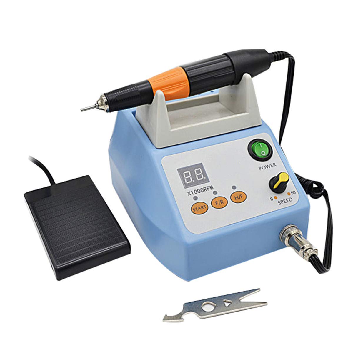 Fencia 50000RPM High-Speed Brushless Manicure Grinding Machine - Professional Jewelry Carving, Polishing & Dental Lab Grinder Tool - 110V Electric Nail Drill for Salon, Home & DIY Crafts