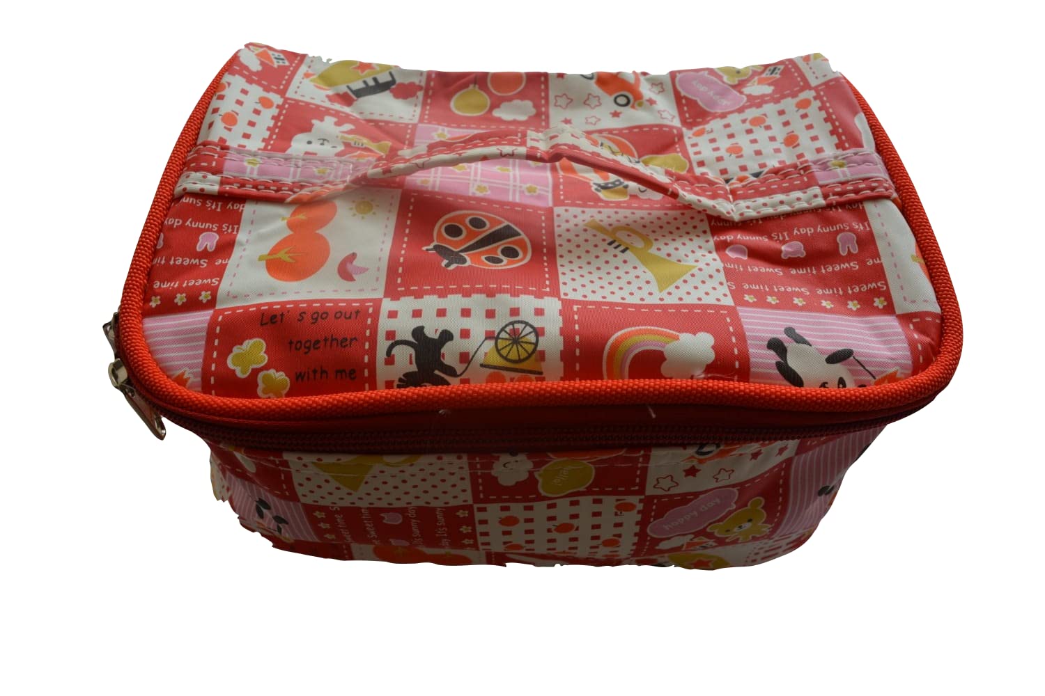 Portable Travel Toiletry Bag for Women - Cosmetic Organizer with Zipper (Red) - Perfect for Makeup & Travel Essentials
