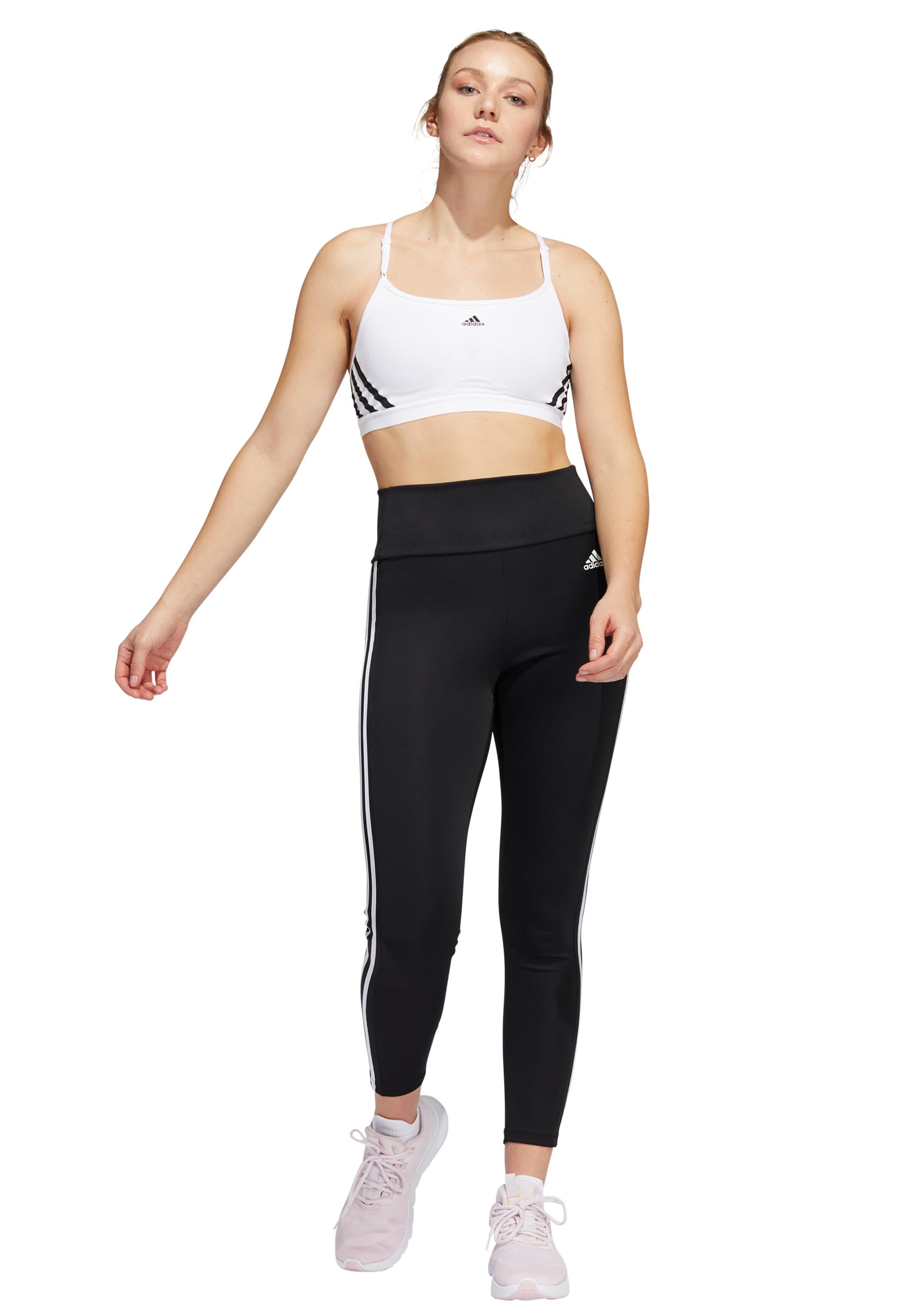 Adidas Women's Aeroreact Training 3-Stripes Sports Bra HC7869 - High-Performance Workout & Gym Support for Running, Yoga, and Fitness
