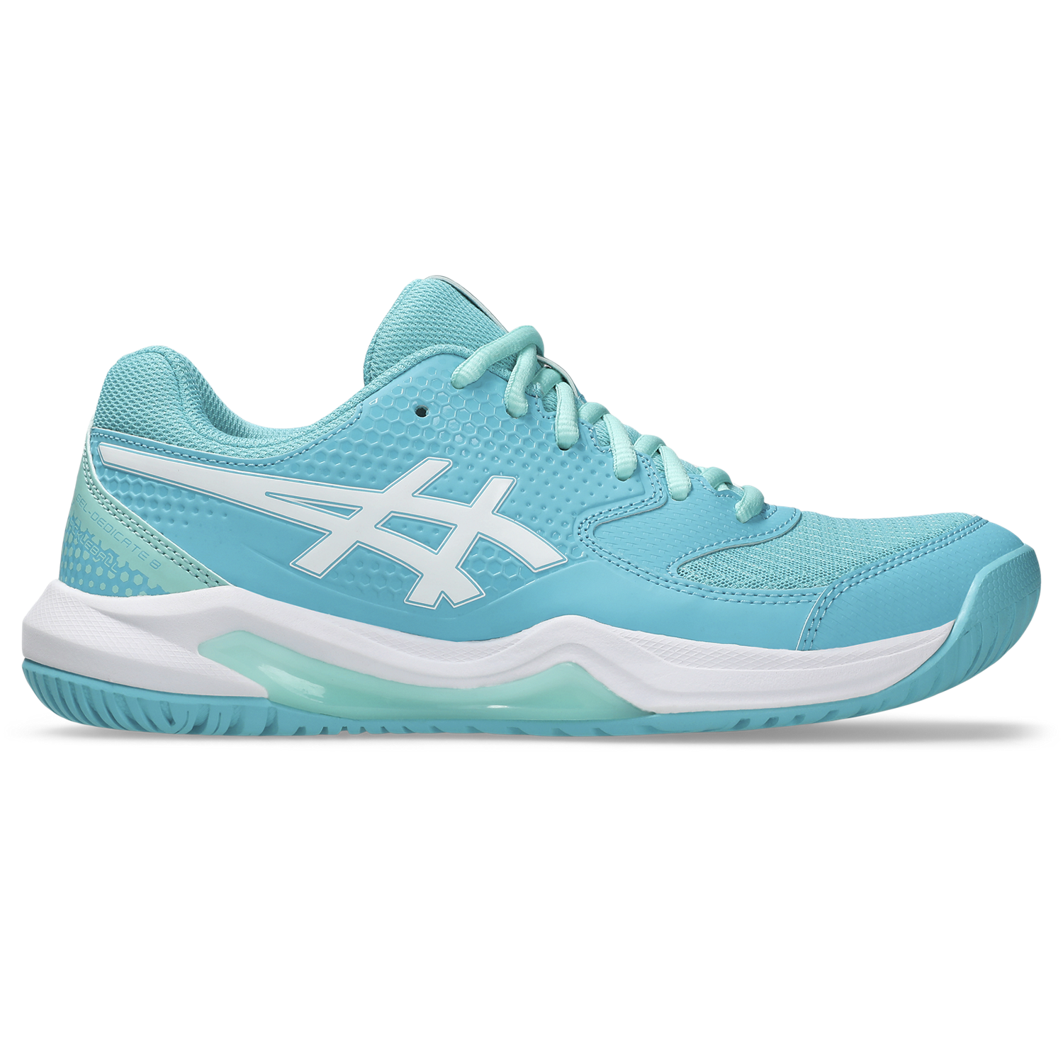 Women's Dedicate 8 Pickleball Shoes - 400 Energy Aqua/White - Perfect for Court Sports & Casual Wear