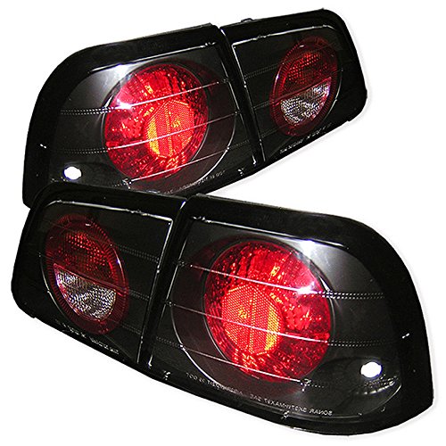 AKKON JDM Black Tail Lights Brake Lamps with Trunk Piece - 4Pcs Set for 1997-1999 Nissan Maxima | Upgrade Your Car's Rear Style & Safety for Night Driving