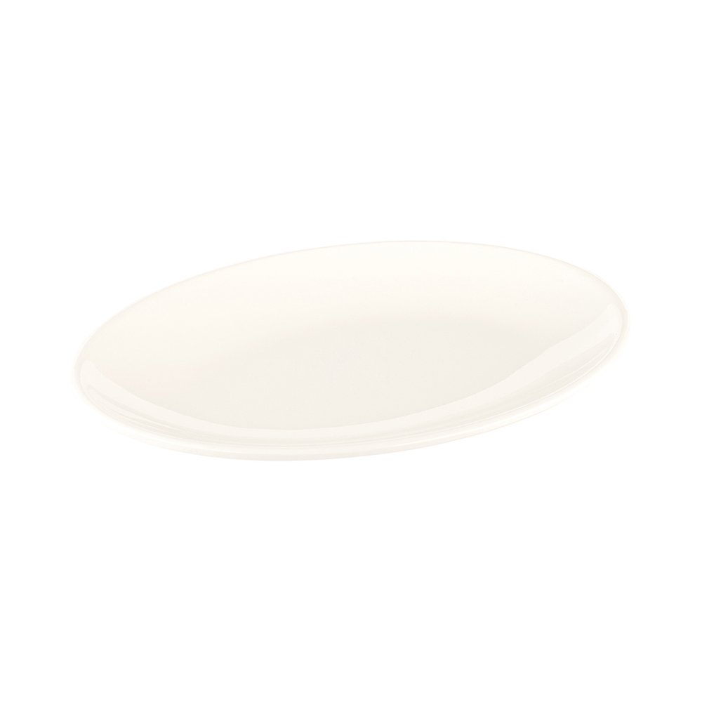 Voga 12.3 x 9 Inch White Melamine Serving Plates - Set of 10 Oval Pasta Platters, Dishwasher Safe & Durable for Restaurants, Catering & Home Use | Perfect for Appetizers, Desserts, Dinner Parties & Buffet Serving