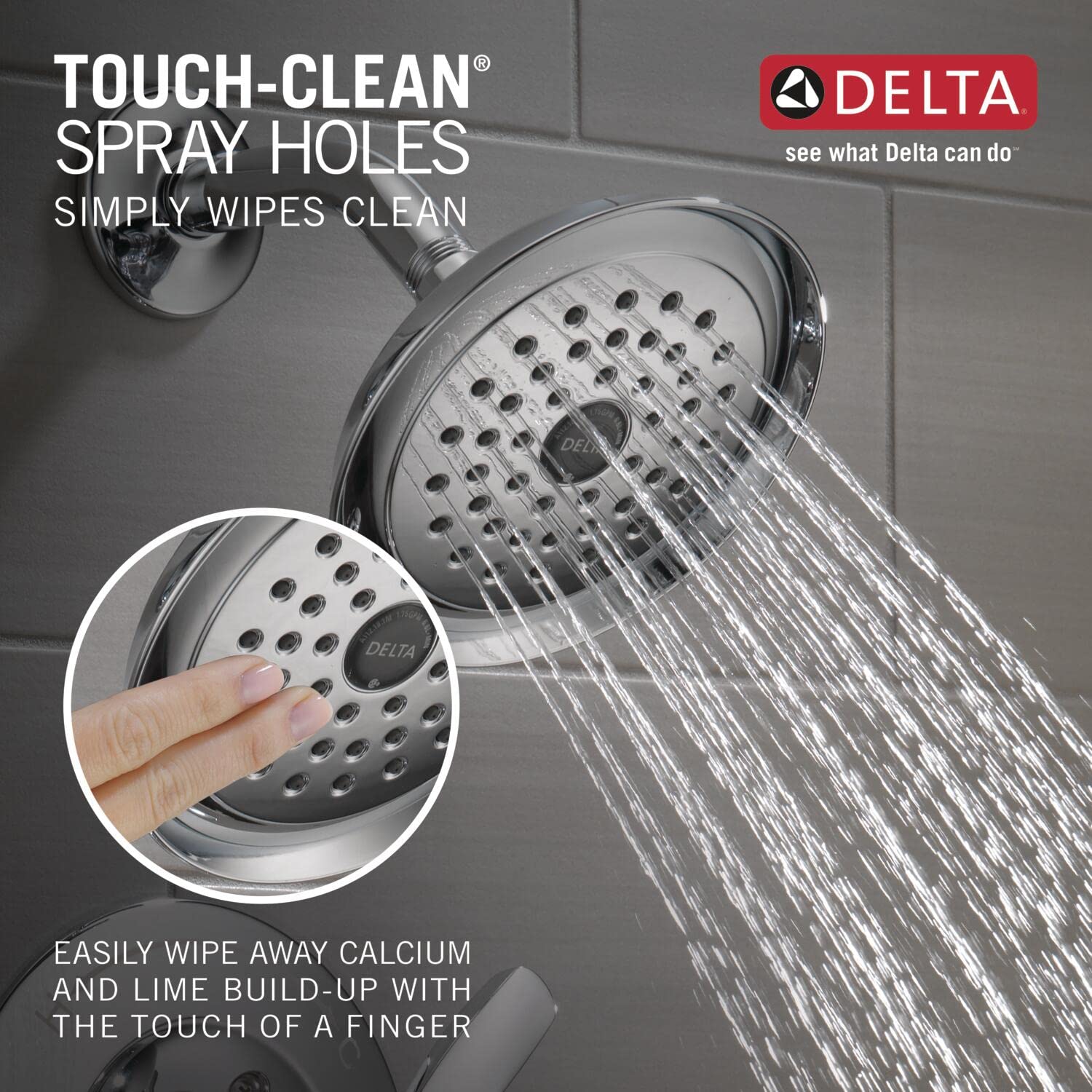Delta Faucet Woodhurst 14 Series Single-Handle Chrome Tub and Shower Faucet with Single-Spray Shower Head - T14432 Chrome Shower Trim Kit (Valve Not Included) - Perfect for Modern Bathroom Renovations and Spa-Like Shower Experiences