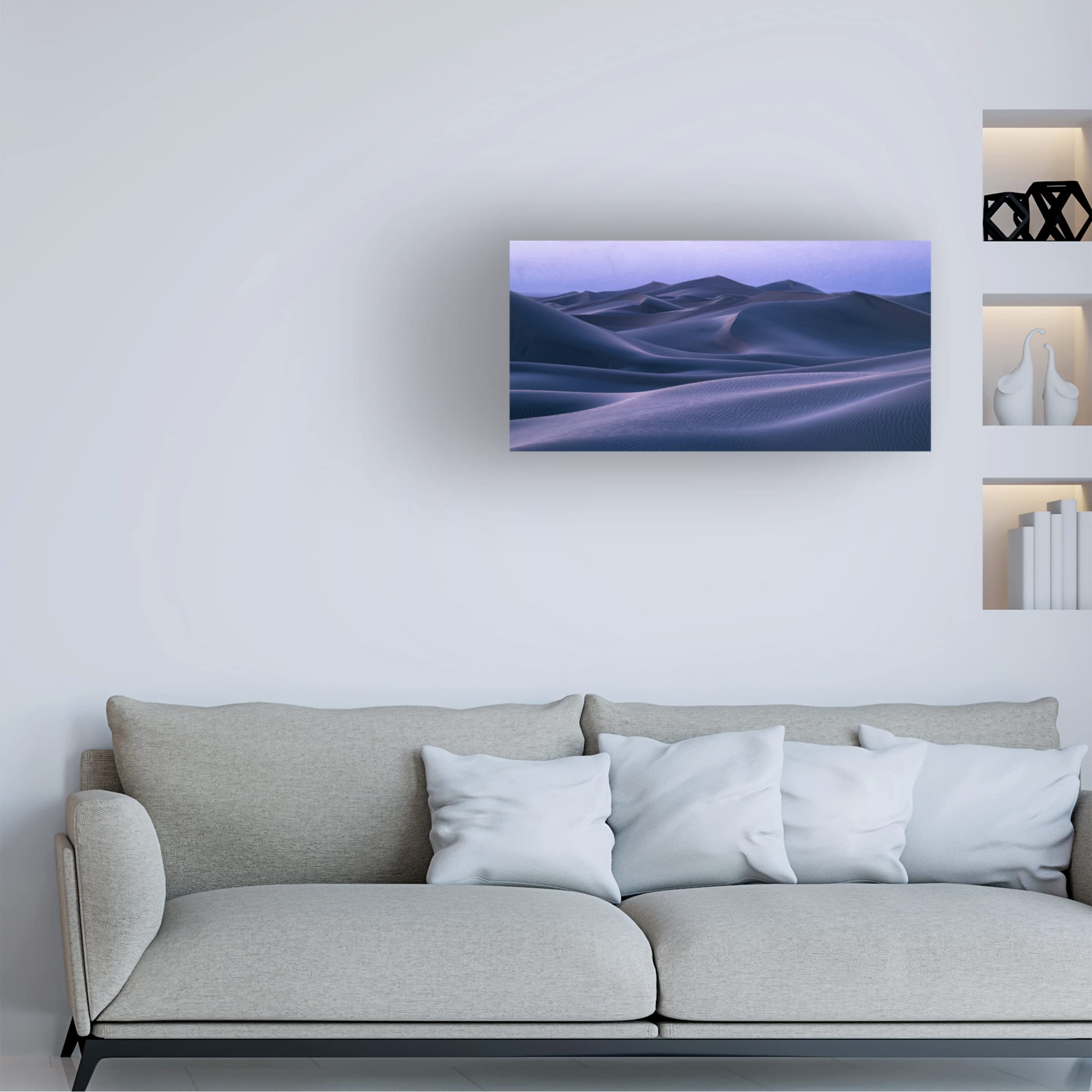 Gerald Macua 'Nightfall Blues' Canvas Art Print - Modern Abstract Wall Decor for Living Room, Bedroom & Office - Trademark Fine Art Collection