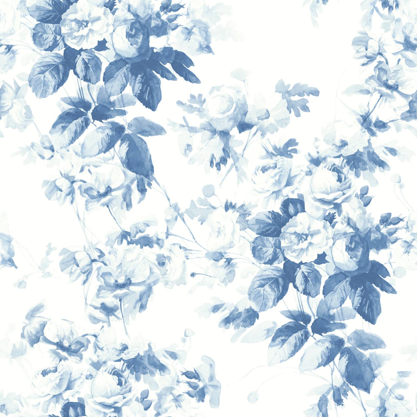 LONDON ROSE Traditional Chinese Wallpaper Sample - Vintage Floral Wall Decor for Living Room, Bedroom & Home Interior Design