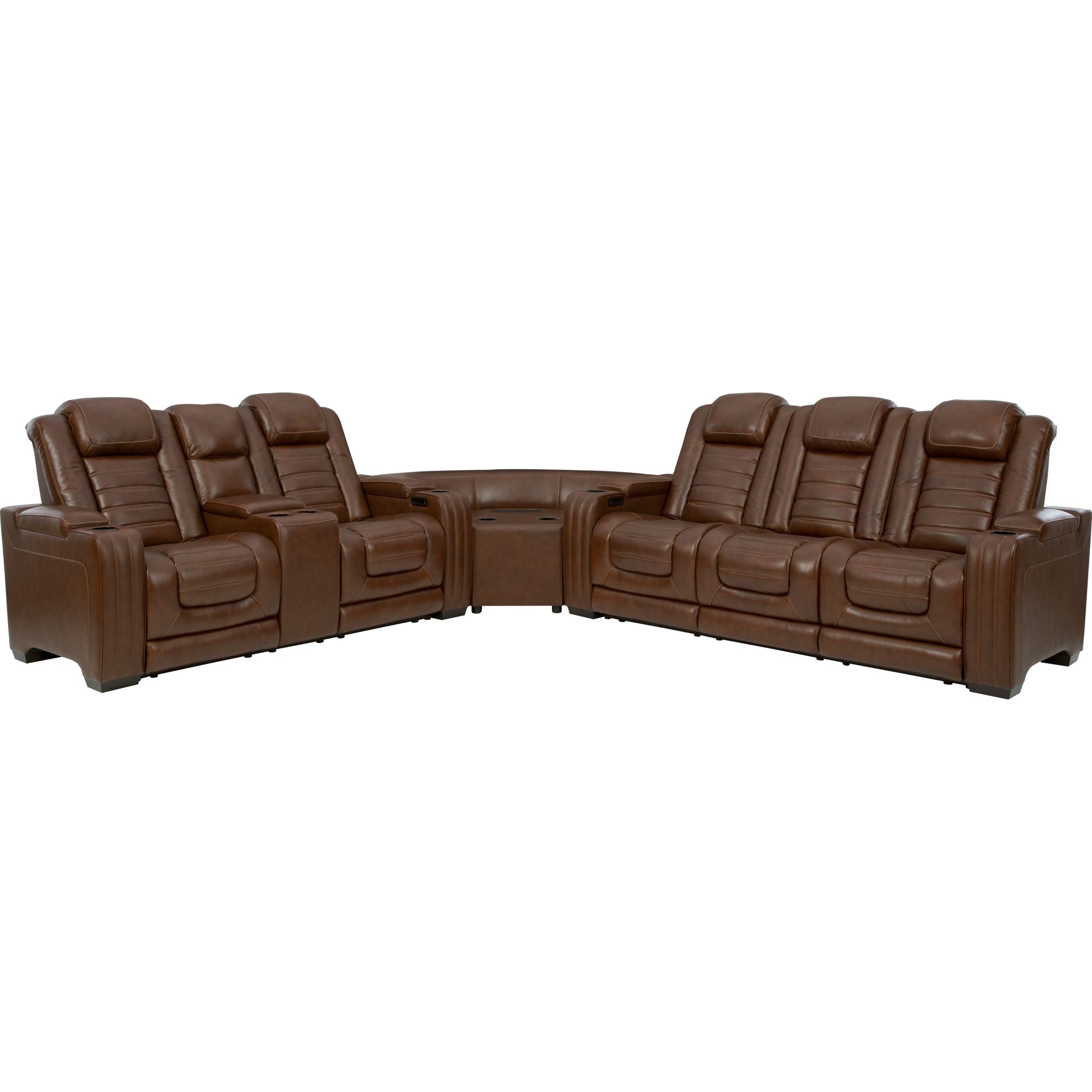 3-Piece Power Reclining Sectional Sofa Set with USB Ports - Modern L-Shaped Couch for Living Room, Home Theater & Family Gatherings