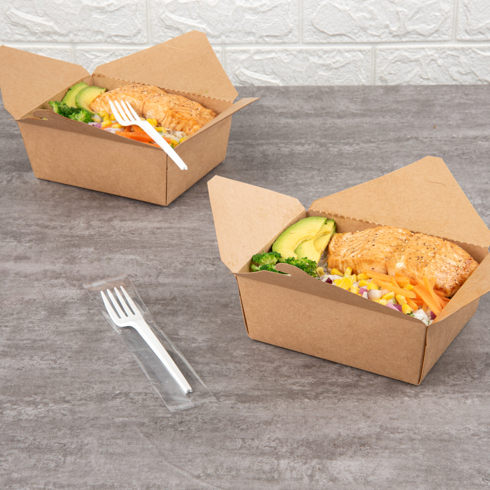 Eco-Friendly White CPLA Plastic Forks - 250 Count, Heat Resistant, Compostable, 6.5 Inch Disposable Cutlery for Parties, Picnics & Catering Events