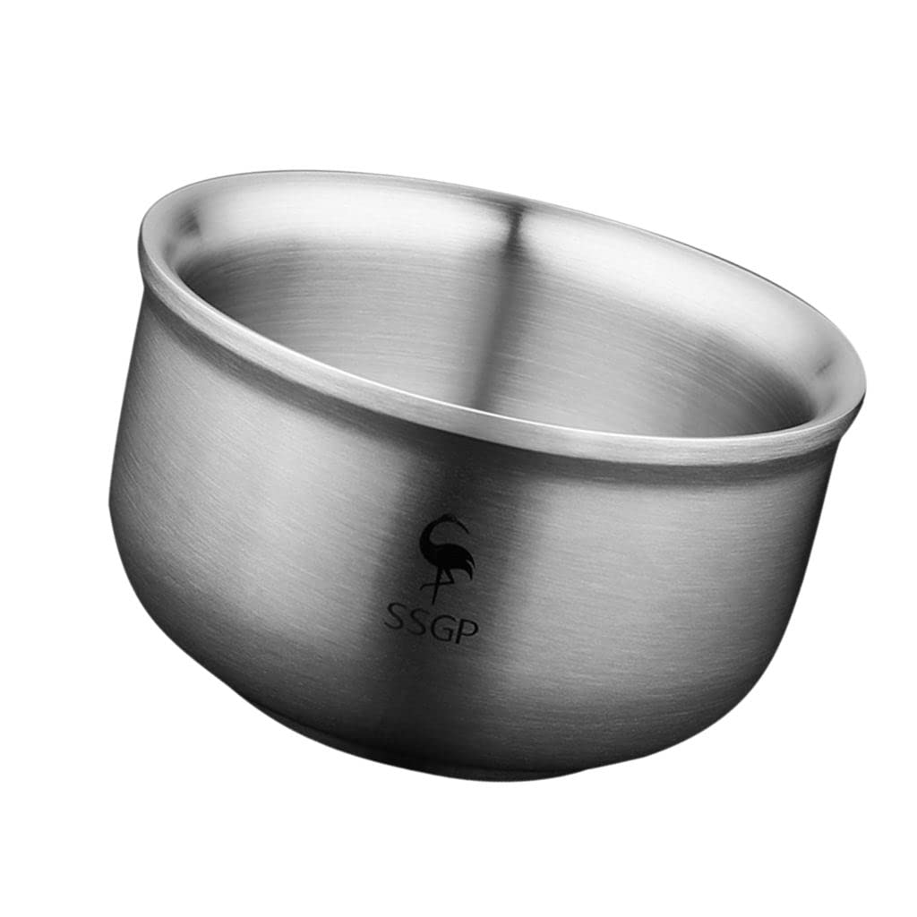 Blesiya Stainless Steel Rice Bowls - 11.5cm Cereal, Soup, Noodle & Dessert Bowls for Home, Office & Outdoor Use | Durable & Lightweight Kitchenware