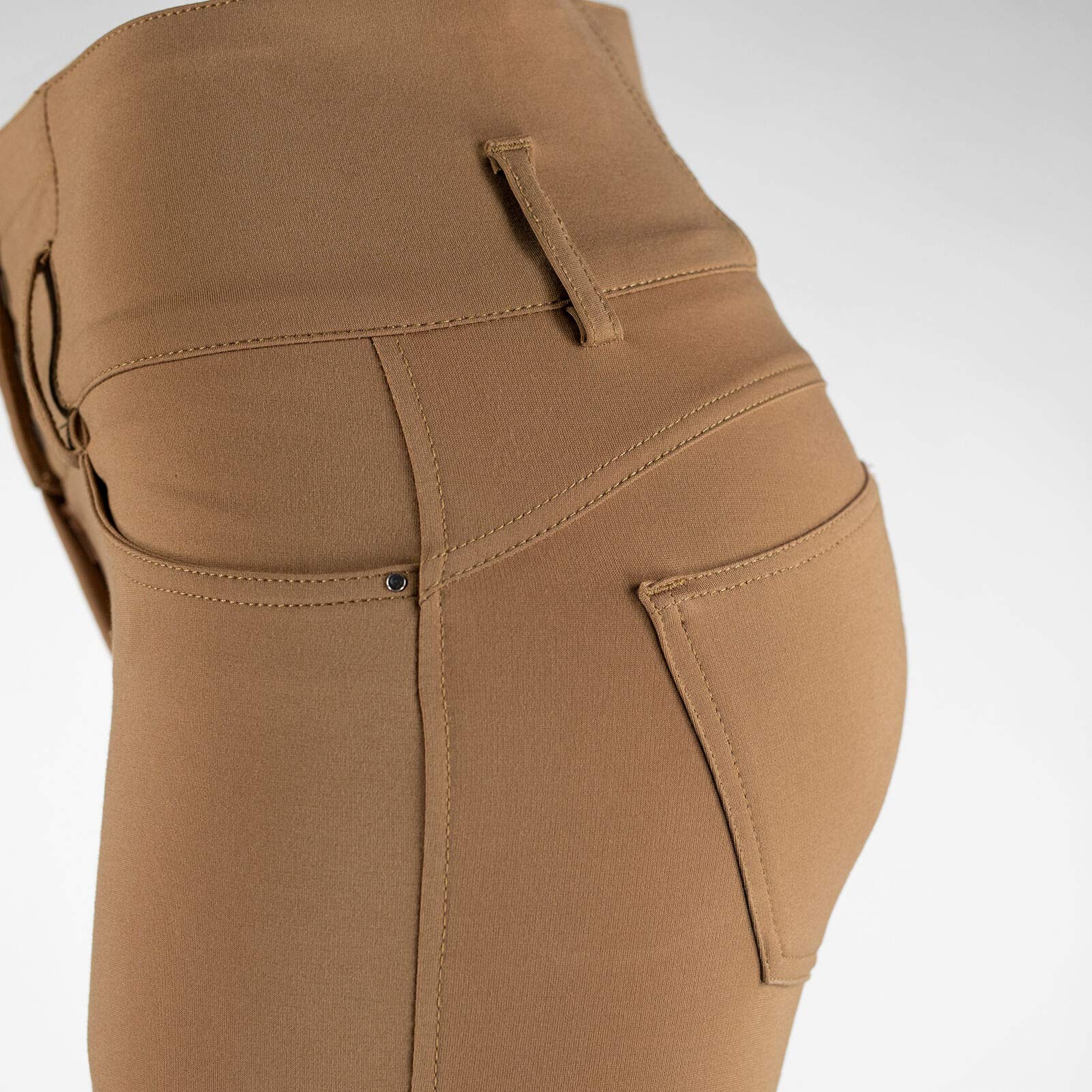 HORZE Women's Tara Full Seat Silicone Grip Breeches - Stretchable High Waist Equestrian Riding Pants with 4 Pockets for Horseback Riding & Training