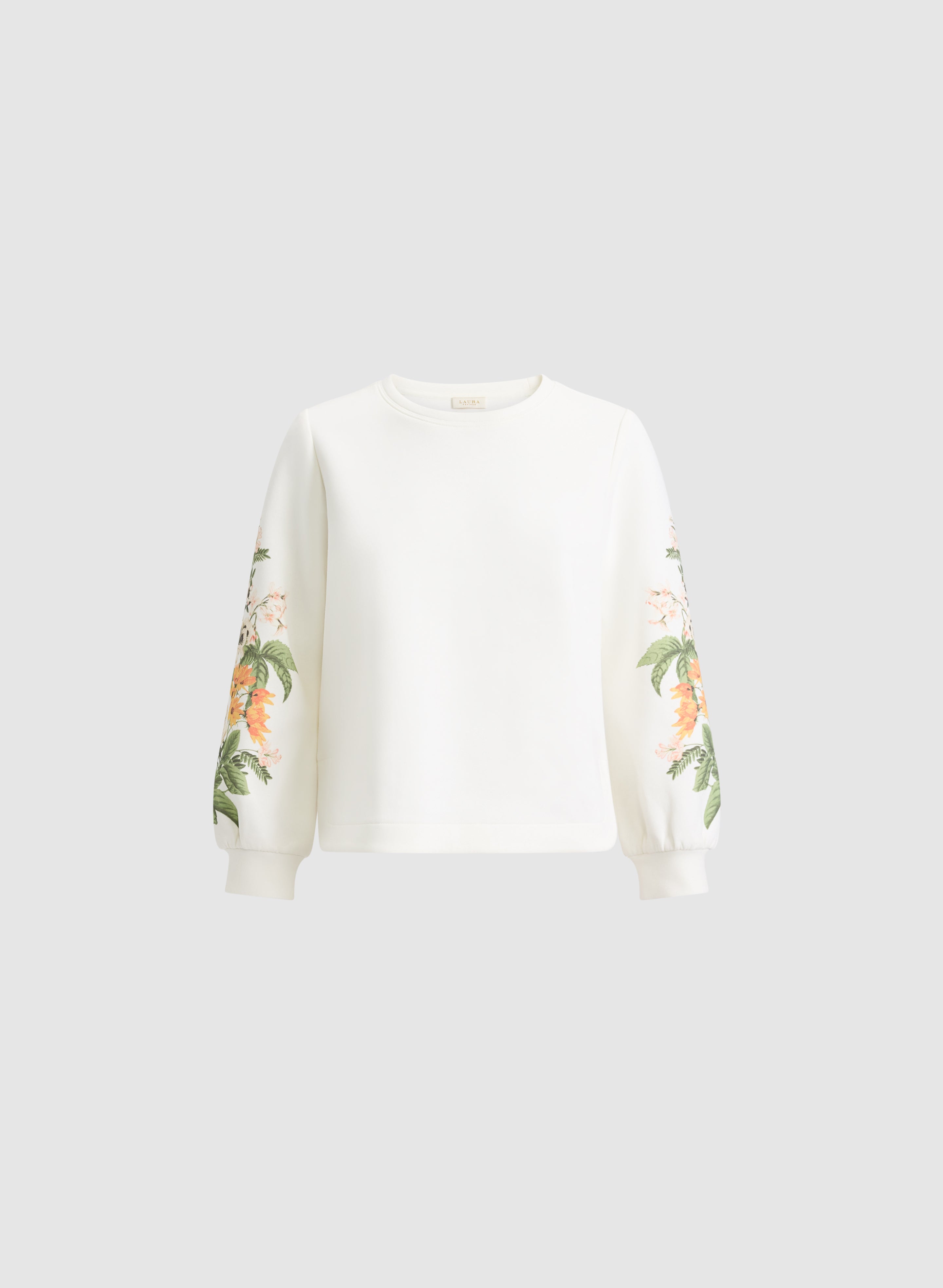 Floral Print Long Sleeve Sweatshirt for Women - Soft Cotton Pullover with Floral Design - Perfect for Casual Outfits, Spring Fashion & Cozy Loungewear