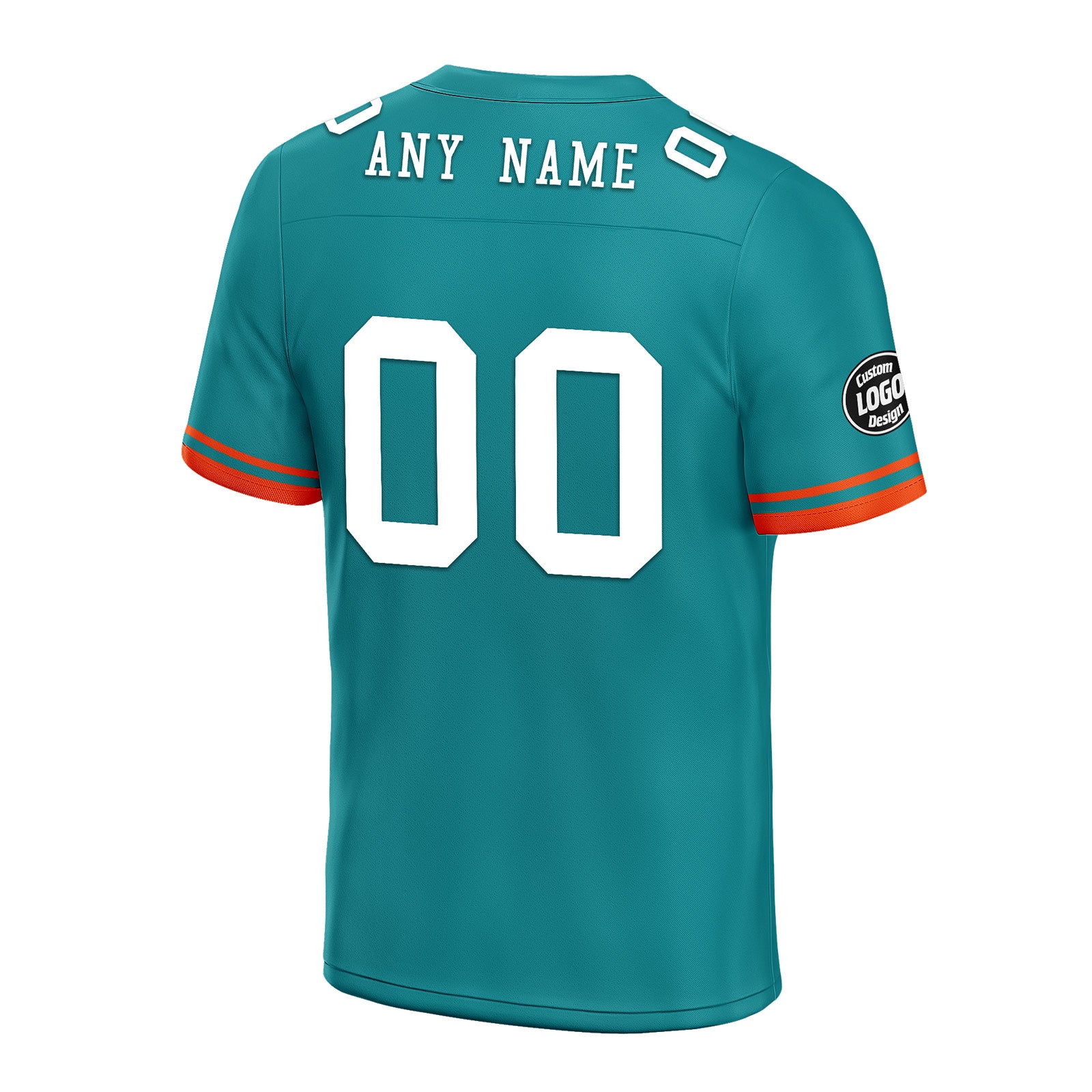 Custom Green & Orange Miami Football Jersey with Firesoul Sports Shoes - Personalized Combo Set for Fans & Players | Game Day Outfit, Team Spirit Wear, Football Training Gear