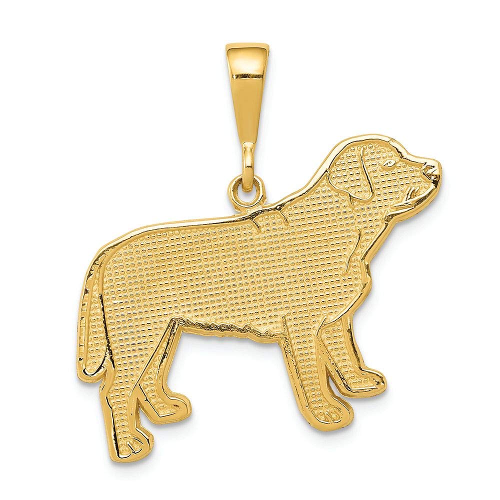 14K Yellow Gold Labrador Dog Charm Pendant - Handcrafted Fine Jewelry for Dog Lovers - Perfect Gift for Pet Owners, Birthday & Anniversary