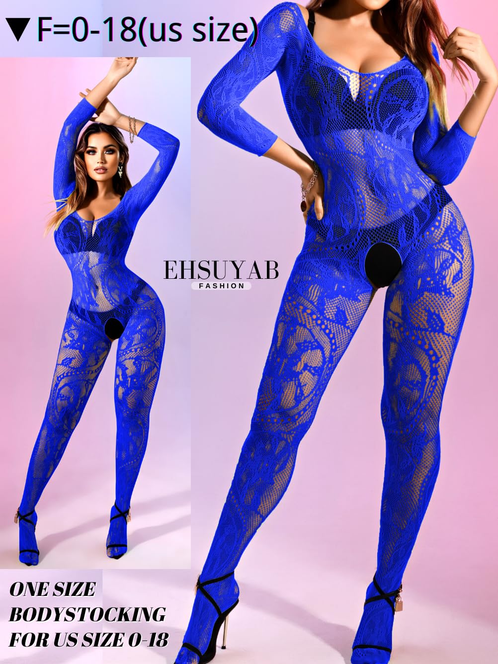 Sexy Women's Fishnet Bodysuit Lingerie - Plus Size Exotic Dance Wear for Glow Party, Rave & Nightclub Outfits | Perfect for Halloween, Cosplay & Sensual Occasions