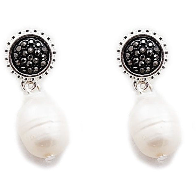 Freshwater Pearl Earrings for Women - Sterling Silver Dangle Earrings - Perfect for Weddings, Parties & Everyday Wear