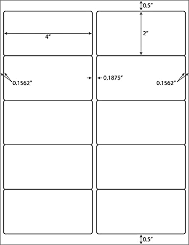 Coopaty 2 x 4 Inch Shipping Labels - 1000 Sheets (10000 Labels) Blank White FBA Address Labels for Laser & Inkjet Printers - Perfect for Amazon FBA, USPS, UPS & FedEx Packages