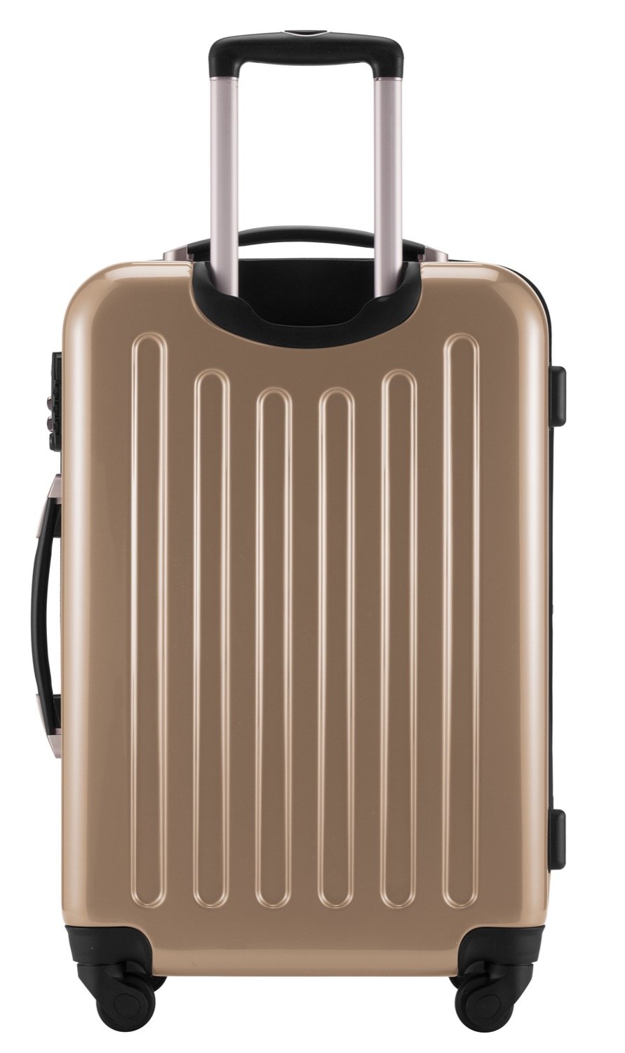 Premium Hand Luggage Carry-On Suitcase 65cm Champagne Color - Ideal for Business Travel & Weekend Getaways