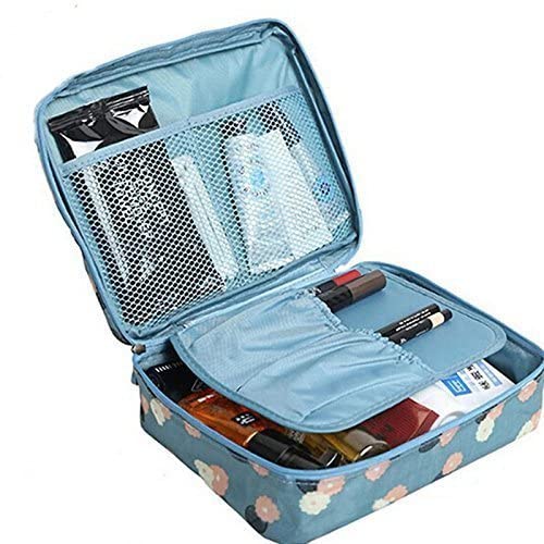 LOCANS Travel Makeup Bag for Women - Waterproof Cosmetic Organizer with Washable Pouch, Perfect for Toiletries Storage & Travel Accessories - Ideal for Vacation, Business Trips & Daily Use