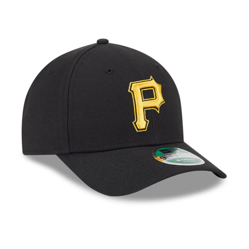New Era 9Forty M Crown Pittsburgh Pirates Snapback Adjustable Baseball Cap - Black | Official MLB Hat for Men & Women | Perfect for Games, Fan Gear & Streetwear Fashion