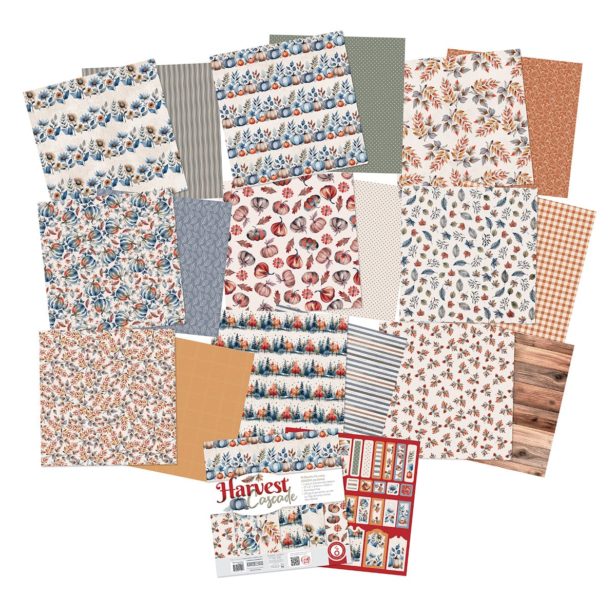 Harvest Cascade 12x12 Patterned Paper Pad - 5545e Scrapbooking, Card Making, DIY Crafts & Home Decor Projects
