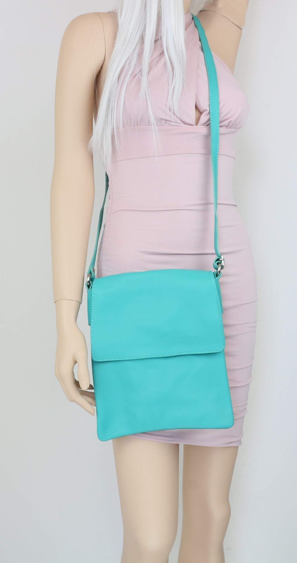 Stylish Italian Leather Crossbody Bag for Women - Soft Genuine Leather Shoulder Messenger Bag with Flap & Zipper - Perfect for Work, Travel & Everyday Use