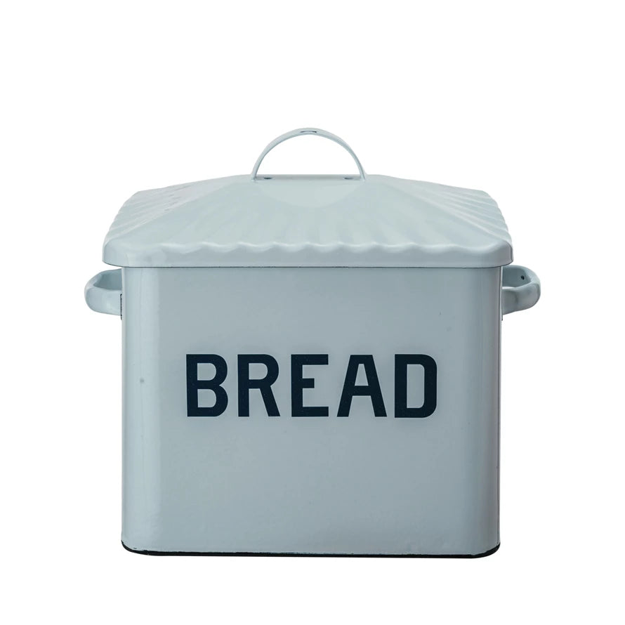 Stainless Steel Bread Storage Box with Airtight Lid - Blue | Keep Bread Fresh Longer | Perfect for Kitchen Countertop, Pantry, or Dining Table