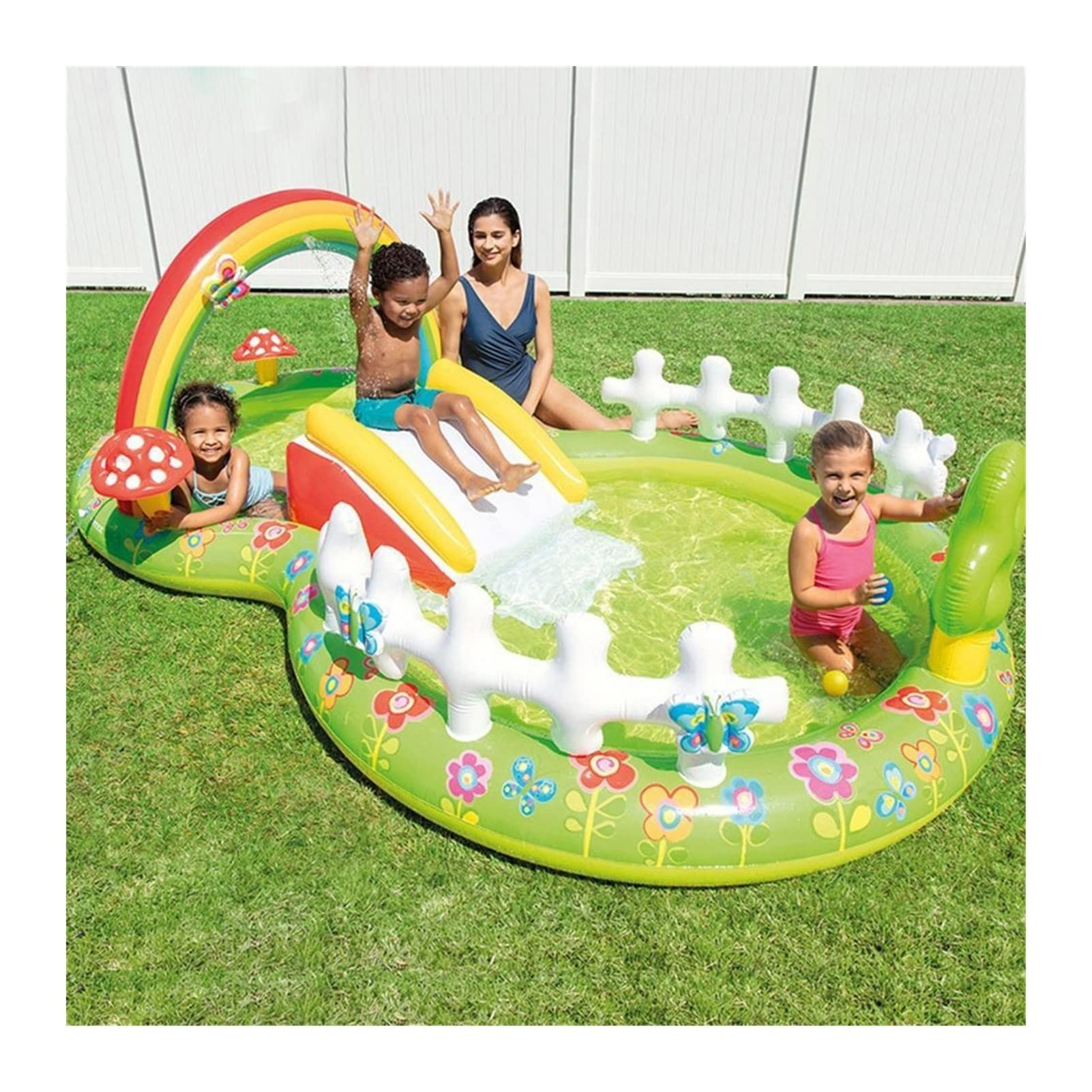 JTWMY PVC Plastic Nylon Mesh Water Ball Set - Summer Fun Volleyball & Handball Game for Adults & Kids (22.7.20, Red) - Perfect for Pool Parties, Beach Games & Backyard Water Activities