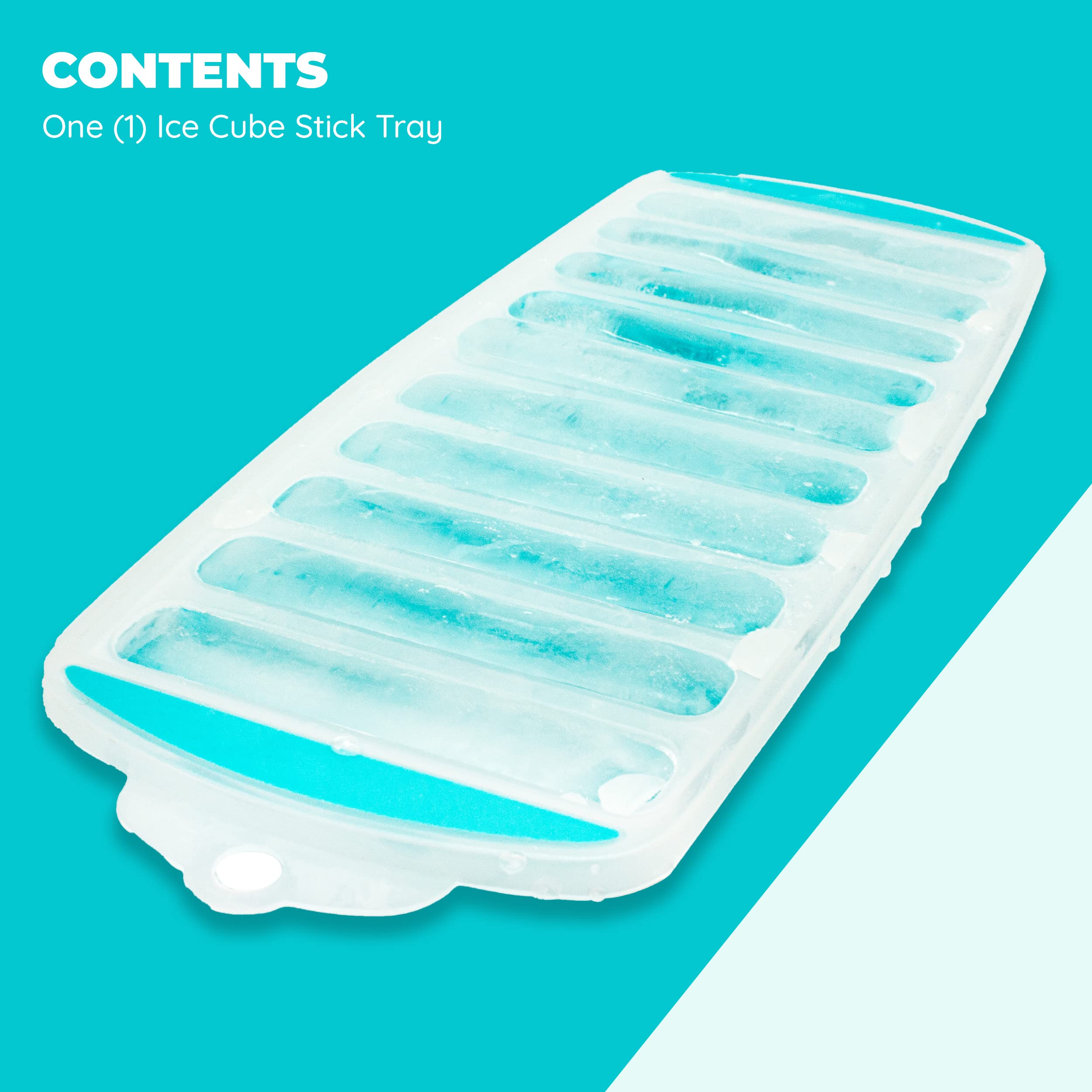 **Reusable Silicone & Plastic Ice Cube Stick Tray for Water Bottles – Easy Push & Pop Ice Cubes – 1 Pack – Perfect for Sports, Hiking, and Outdoor Activities**