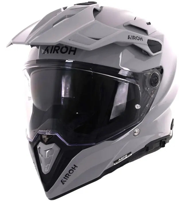 Airoh Commander 2 Full Face Motorcycle Helmet - Cement Gloss Grey - DOT & ECE Certified - Lightweight & Ventilated for Street & Racing - Perfect for Urban Commuting & Track Days