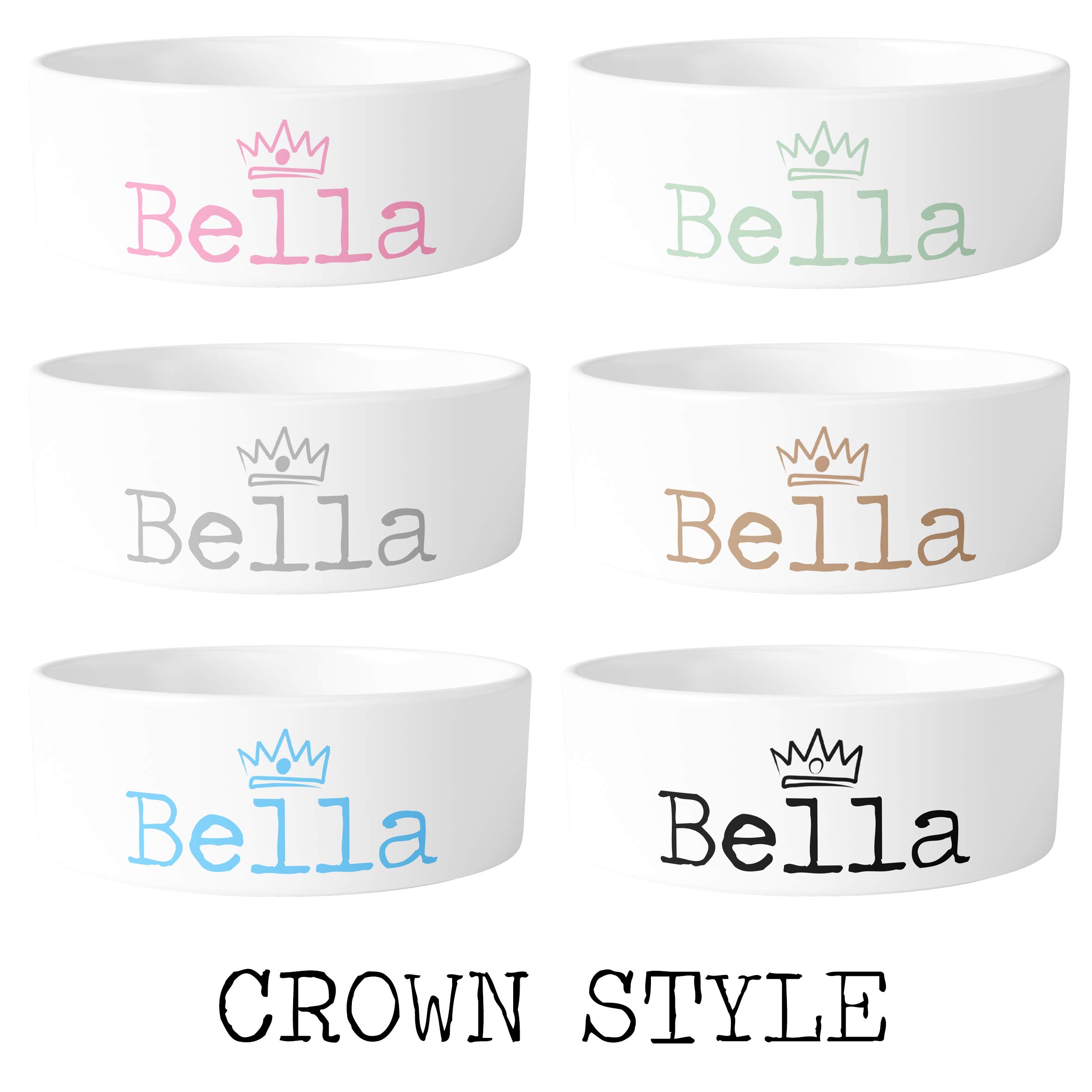 Personalized Ceramic Dog Bowl - Custom Design & Color with Your Pet's Name - Perfect for Mealtime, Travel, or Gift for Dog Lovers