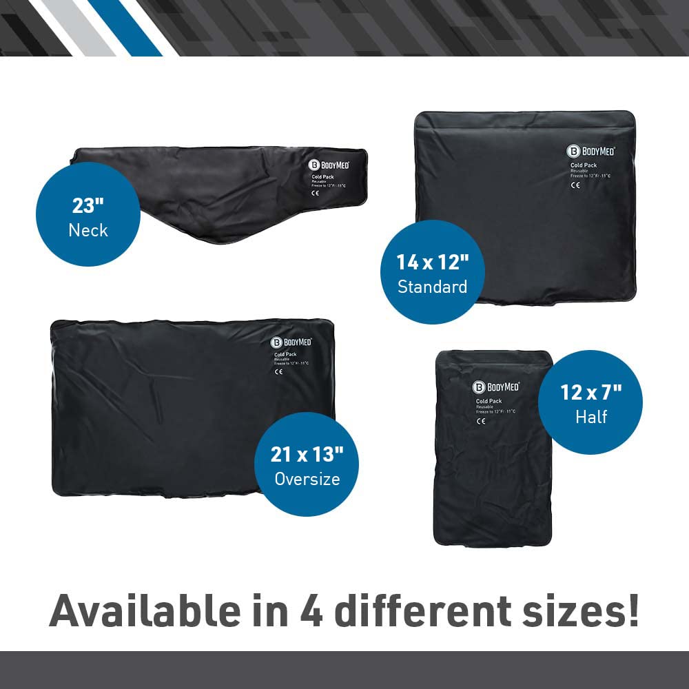 BodyMed Heavy Duty Reusable Urethane Ice Pack for Knee, Arm, Elbow, Shoulder & Back Pain Relief - Professional Grade Cold Therapy for Injuries, Swelling, Bruises & Sprains - 21x13 Inch Oversized Ice Pack - Perfect for Sports Injuries, Post-Surgery Recovery & Muscle Pain Management