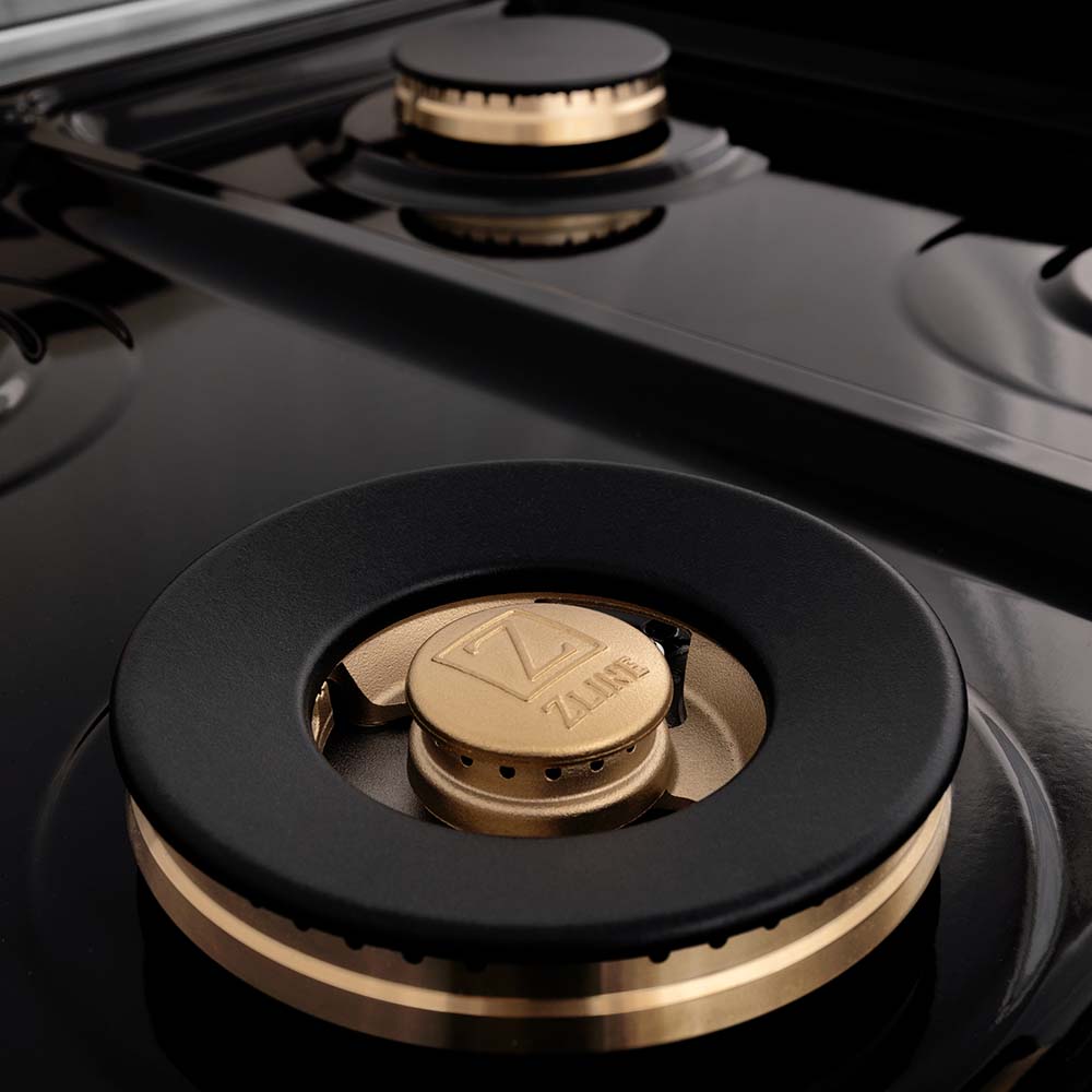 ZLINE 48 Inch Stainless Steel Gas Rangetop with 6 Brass Burners & Porcelain Cooktop - Professional Grade Kitchen Appliance for Home Chefs & Cooking Enthusiasts | Perfect for Gourmet Meals, Entertaining & Large Family Dinners