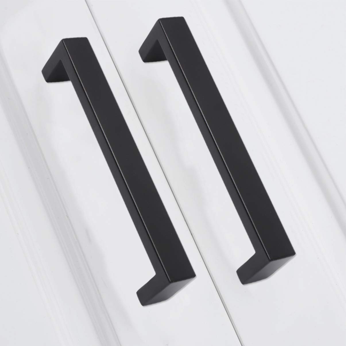 Veemoon 5-Pack Matte Black Modern Cabinet Knobs - Dresser Drawer Pulls, Kitchen Cupboard Handles, Wardrobe Door Knobs for Home Furniture (Ideal for Kitchen Cabinets, Bedroom Dressers & Bathroom Storage)