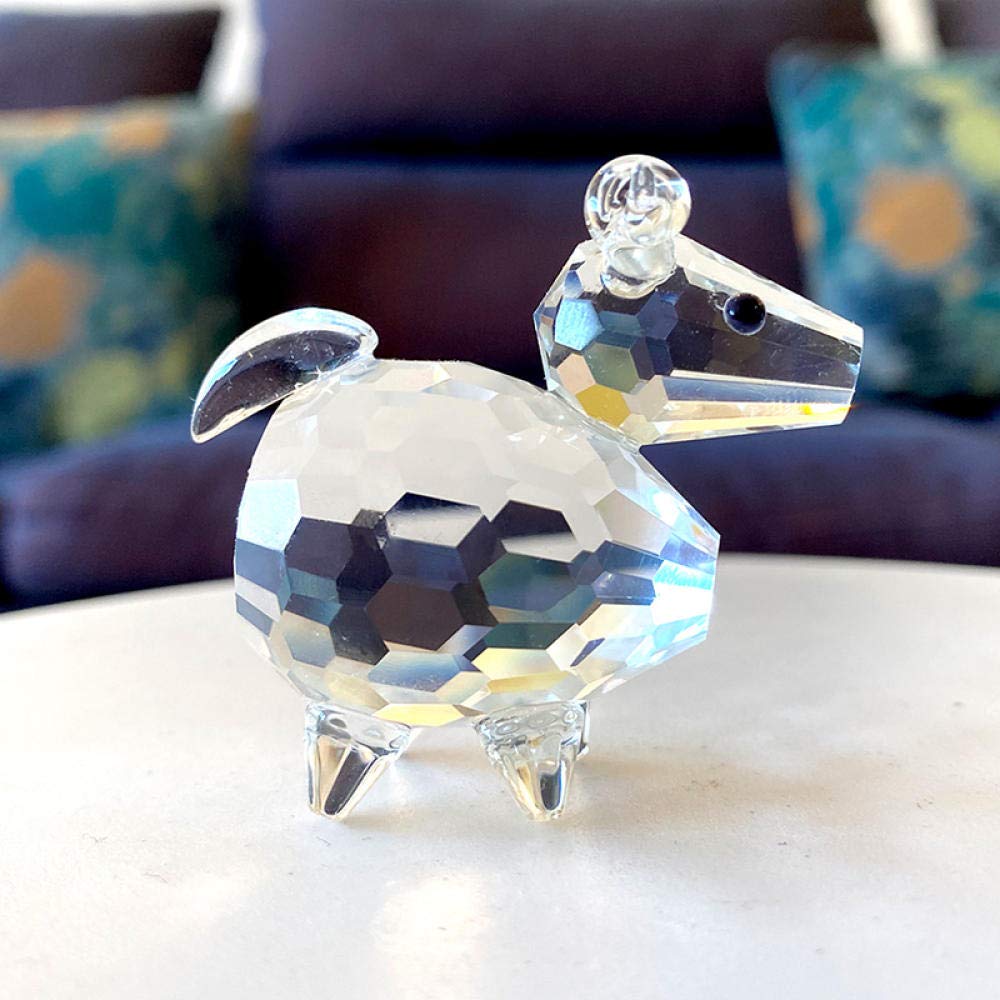 Handmade Crystal Sheep Figurine - Mini Glass Animal Paperweight for Home Decor, Office Desk Ornament | Perfect Gift for Collectors, Housewarming & Feng Shui Decorations