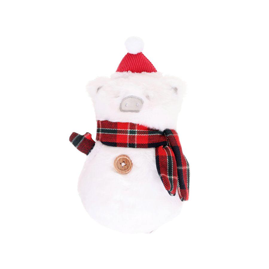 TOYZEROPLUS LuLu the Piggy Christmas Snowman Tumbler - 20oz Insulated Stainless Steel Cup with Lid & Straw - Cute Holiday Gift for Kids & Adults - Perfect for Hot/Cold Drinks at Home, Office or Travel