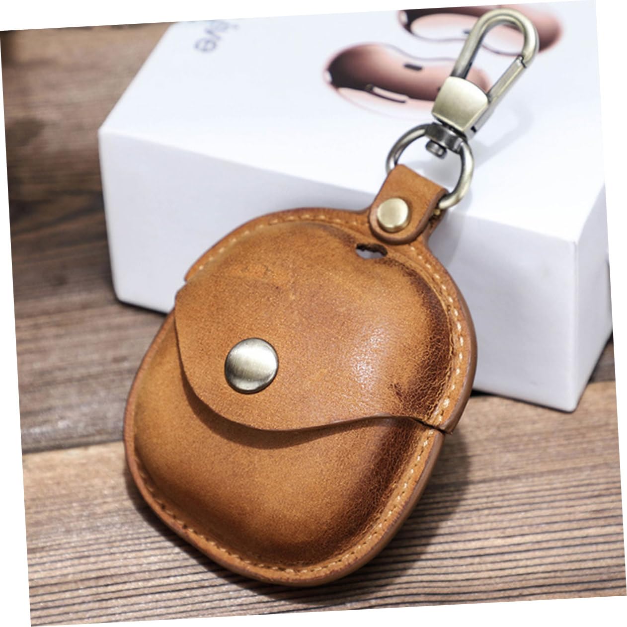 HEMOTON Premium Leather Earbud Protectors - Modern Design Earphone Shell Covers Compatible with AirPods & Wireless Earbuds | Perfect for Gym, Travel & Daily Use