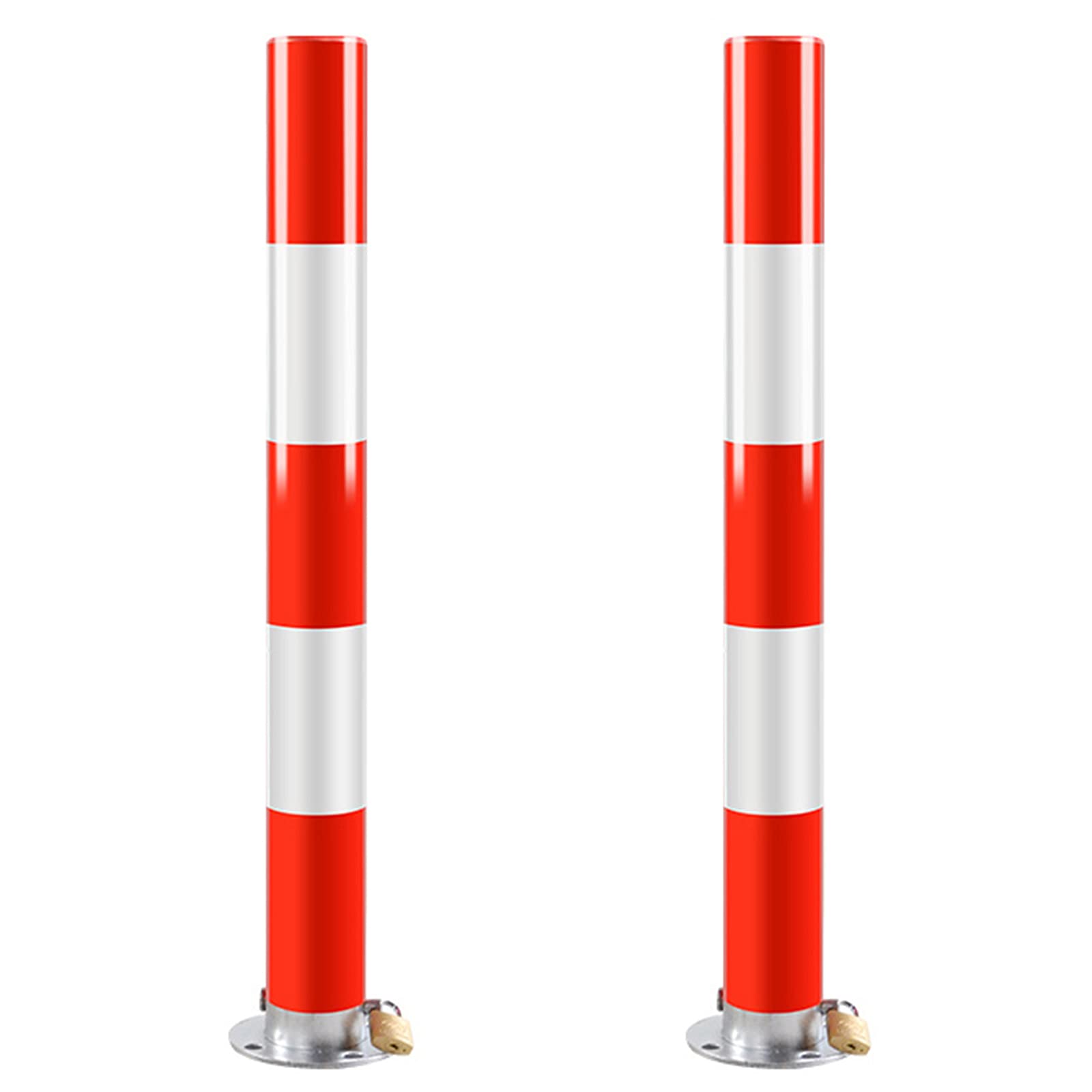 2 Pack Reflective Parking Barriers - 29.5 Inch Heavy Duty Safety Cones for Private Driveways & Street Parking - 750x76mm Road Markers - Perfect for Home, Business & Construction Site Safety
